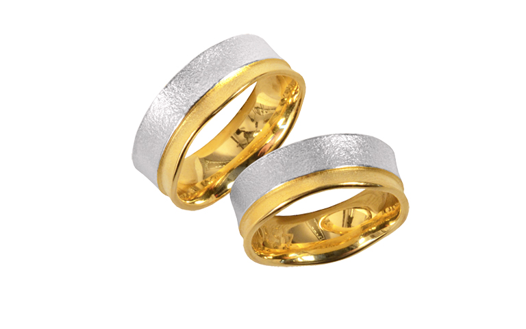 45305+45306-wedding rings, gold 750